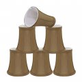 Aspen Creative 30247-6a Bell Clip-on Chandelier Lamp Shade Light Brown 1 2 Top X 4 Bottom 5 Slant Height Set Of 6 