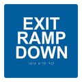 Compliancesigns Acrylic Ada Exit Sign 9 X In With English Braille Blue 