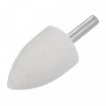 Conical Abrasive Mounted Stone Polishing Bits 1 4 Shank 0 98 Diameter White Corundum Grinding Wheel Rotary Tool For Deburring 