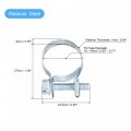Uxcell 16-18mm Mini Fuel Injection Hose Clamp Zinc Plated Steel Line 20pcs