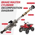 Rear Foot Brake Master Cylinder For Polaris Scrambler 500 400 Magnum 325 330 Trail Blazer 250 Boss Xpedition 425 Xplorer Oem