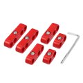 1 Set 7mm-8mm Car Engine Spark Plug Wire Separator Looms Divider Organizer Clamp Plastic Red 