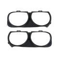 Headlight Bezel Pair For Dodge Challenger 2015 To 2022 Srt Hellcat Demon Front Driver And Passenger Side Textured Black Plastic 