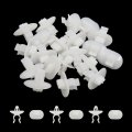 Uxcell 20pcs White Plastic Rivets Engine Lid Prop Rod Clip Support Clamp Holder 7mm