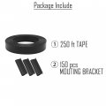 Httmt- Black View Blocking Privacy Tape Weave W Bracket For Chain Link Fence 75m 250 Ft Roll Uv Resistant