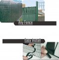 Httmt- Black View Blocking Privacy Tape Weave W Bracket For Chain Link Fence 75m 250 Ft Roll Uv Resistant