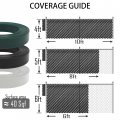 Httmt- Black View Blocking Privacy Tape Weave W Bracket For Chain Link Fence 75m 250 Ft Roll Uv Resistant