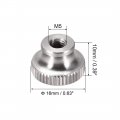 Uxcell Knurled Thumb Nuts 6pcs M5x0 8mm 304 Stainless Steel Round Knobs Fasteners For 3d Printer Parts Silver Tone