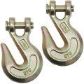 1 2 In Forged Clevis Grab Hooks Grade 70 51000 Lbs Breaking Strength Heavy Duty Chain For Trailers And Towing Pack 