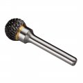 Uxcell Double Cut Tungsten Carbide Rotary File 5 8 Head 6mm Shank Ball Shaped
