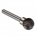 Uxcell Double Cut Tungsten Carbide Rotary File 5 8 Head 6mm Shank Ball Shaped