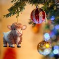 Torcarvh Cute Car Pendant Ornament Cartoon Cattle Cow Decorative Hanging Acrylic Pendants Tree Decorations For Cars Backpacks