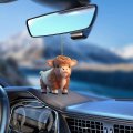 Torcarvh Cute Car Pendant Ornament Cartoon Cattle Cow Decorative Hanging Acrylic Pendants Tree Decorations For Cars Backpacks