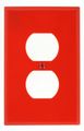 Leviton Pj8-r 1-gang Duplex Receptacle Wallplate Midway Size Red 