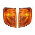 Astra Depot Left Right Amber Lens Turn Signal Corner Light Side Marker Lamp Cover Compatible For 1985-1995 Mercedes E-class