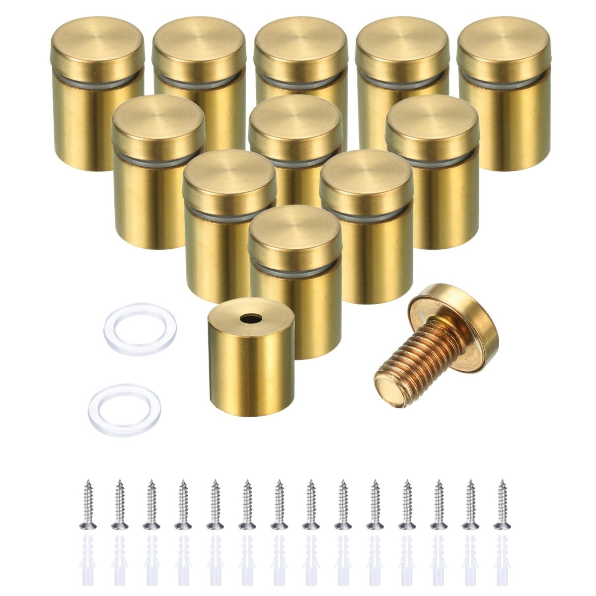 12 Pcs 3 4 In X 1 Stainless Steel Standoff Screws Wall Mount Sign Mounting Hardware Kit For Acrylic Glass Signs And Advertising