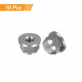 Uxcell Nylon Insert Hex Lock Nuts 10pcs M3 X 0 5mm Aluminum Alloy Self-locking Anodizing Flange Nut For Fasteners Titanium Gray