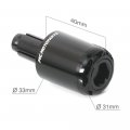 Mc Motoparts Mshine Cnc Bar Ends For Xmax 300 17-18 Brutale 800 16-19 17 18 Black