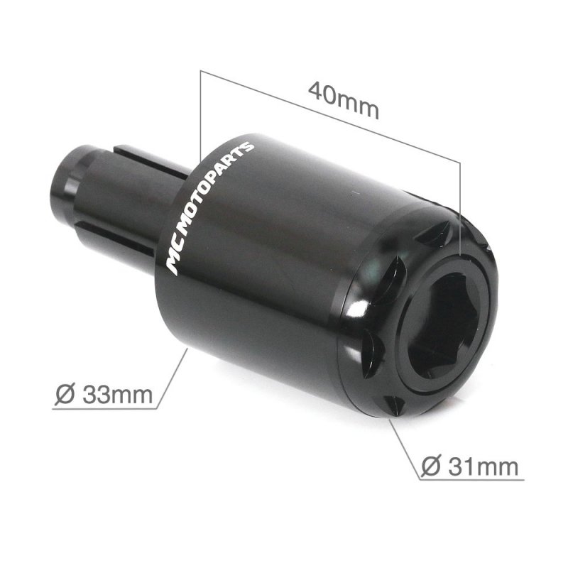 Mc Motoparts Mshine Cnc Bar Ends For Xmax 300 17-18 Brutale 800 16-19 17 18 Black