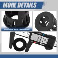 Auto Dynasty 2pcs Factory Style Front Rear Parking Assist Sensor Bezels Compatible With Ram 1500 14-21 Bare Black