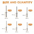 Ispinner 180pcs Stainless Steel Blind Rivets 1 8 5 32 3 16 Pop 6 Sizes Assortment Kit