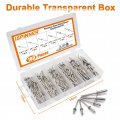 Ispinner 180pcs Stainless Steel Blind Rivets 1 8 5 32 3 16 Pop 6 Sizes Assortment Kit