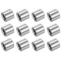 M8x1 25mm Round Coupling Nuts 12 Pack 304 Stainless Steel Connector Nut Fasteners For Rod Bar Stud 10mm Length Silver 