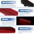 X Autohaux 1 Pair High Level Third Rear Brake Stop Light 7h0945097b 7e0945097e For Vw Transporter T5 T6 Barn Door 2003-up Red
