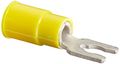 Vinyl Insulated Spade Terminal With Locking 12-10 Wire Size 8 Stud 0 311 Width 1 012 Length 