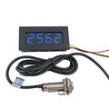 Digiten 4 Digital Led Tachometer Rpm Speed Meter Hall Proximity Switch Sensor Npn Blue 