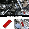 X Autohaux 8 Pcs Rectangular Stick-on Safety Spoke Reflective Self Adhesive Reflector For Gate Posts Cars Trailer Motorcycle