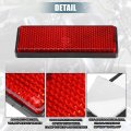 X Autohaux 8 Pcs Rectangular Stick-on Safety Spoke Reflective Self Adhesive Reflector For Gate Posts Cars Trailer Motorcycle