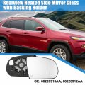 X Autohaux Car Right Rearview Heated Side Mirror Glass For Jeep Cherokee 2014-2019 68228918aa 68228912aa Replacement With