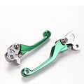 Green Dirtbike Motorcross Pivot Brake Clutch Levers For Kawasaki Kx 65 85 2001-2015 2002 2003 2004 2013 2014 