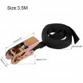Uxcell Ratchet Tie Down Lashing Strap 1 X 11 5ft 550lb 250kg Load Polypropylene For Moving Securing Cargo Black