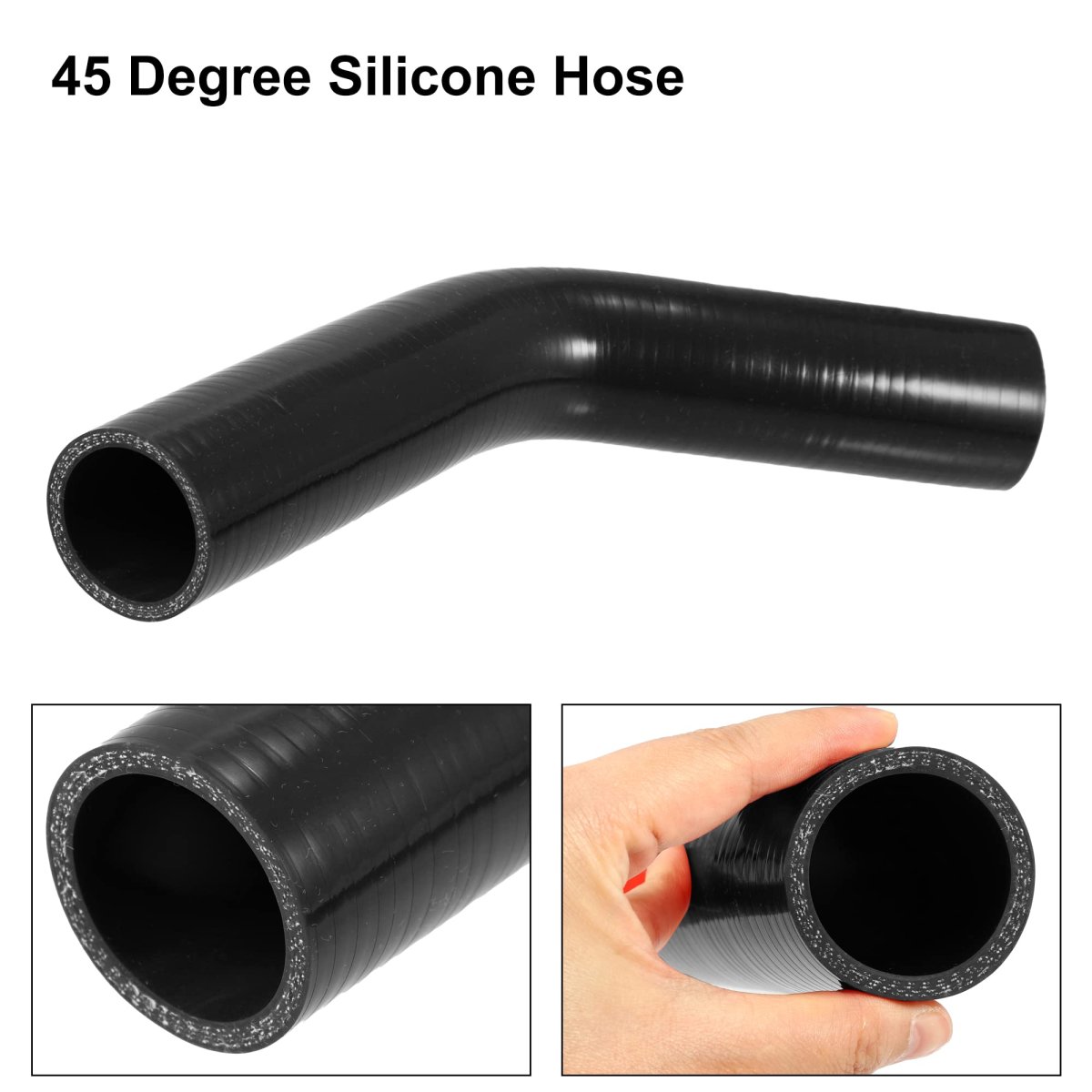 40mm 1 57 Id 45 Degree Elbow Silicone Reducer Hose Pipe Bend Turbo Water Intercooler Black