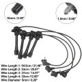 4pcs Spark Plug Ignition Wire For Toyota Celica 1994-1997 Corolla 1993-1997 Black