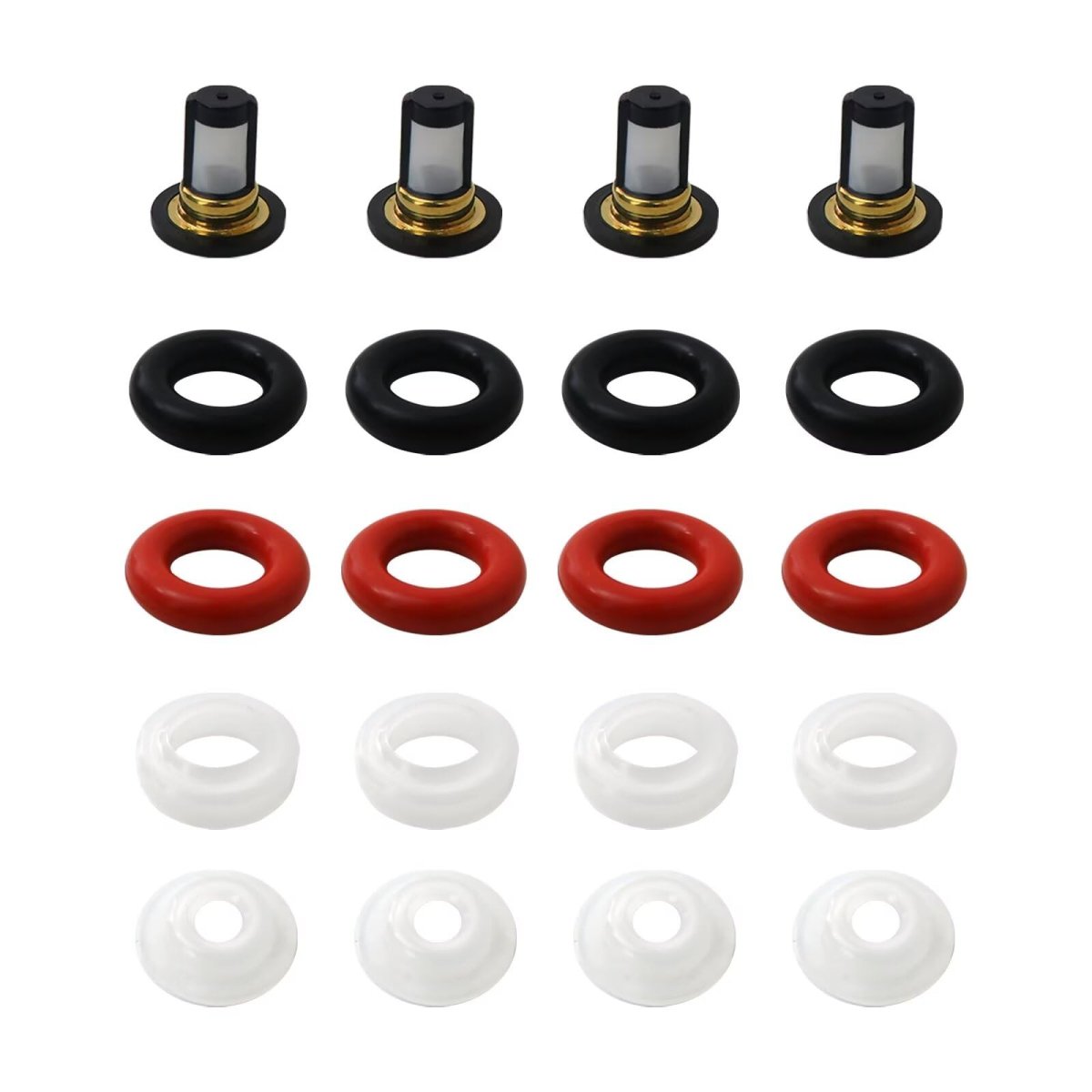 4pcsfor Fj338 Fuel Injector Service Repair Kits For 2001 Honda Civic Lx Sedan 4-door 1 7l 1668cc L4 Gas Sohc Naturally