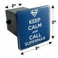 Superman Keep Calm And Call Tow Trailer Hitch Cover Plug Insert