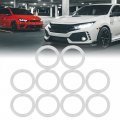 X Autohaux 10pcs M18 Silver Tone Oil Drain Plug Gaskets Replacement For Volvo 977751