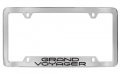 Grand Voyager Chrome Plated Metal Bottom Engraved License Plate Frame Holder With Screw Cap Covers 12 4 In X 6 Polished Brass 
