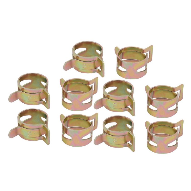 10 Pcs 14mm Spring Band Type Action Fuel Hose Pipe Air Clamp Bronze