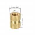 Uxcell Knurled Insert Nuts 30pcs M4 X 8mm Length 6 4mm Od Female Thread Brass Threaded Embedment Nut For 3d Printer