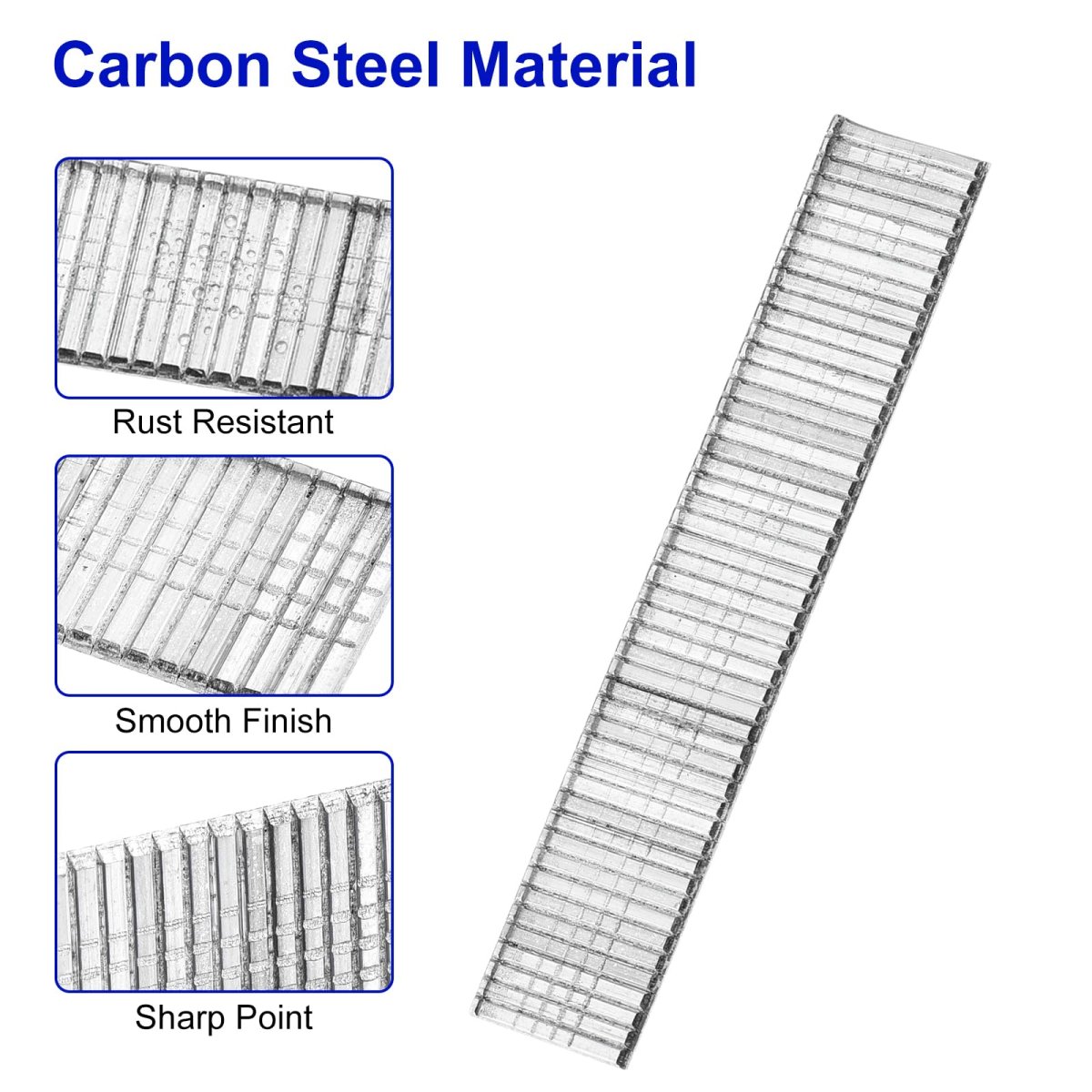 4000pcs 18 Gauge Brad Nails 1 2 In Length Straight Finishing Galvanized Carbon Steel For Woodworking Construction Silver