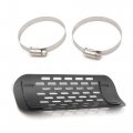 Uxcell 7 2 Inch Long Motorcycle Cruiser Chopper Exhaust Muffler Pipe Heat Shield Cover Heel Guard Black