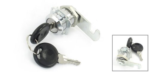 Tool Box Furniture Locking 19mm Dia 22mm Length Thread Cylinder Cam Lock With Key