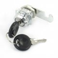 Tool Box Furniture Locking 19mm Dia 22mm Length Thread Cylinder Cam Lock With Key 