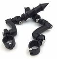 Black Adjustable Peg Mounting Kit Bamboo Style Footrest For V-star Roadstar Suzuki Boulevard Equipped With 1-1 2 Inch 1 5 Front 