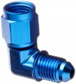 Dna Motoring Ft-1-9008-04-bl 4an An-4 1 4 Male Female 90 Degree Bulkhead Flare Aluminum Finish Fitting Blue 
