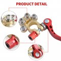 Gift2u Battery Terminal Connectors Car Top Post 2pcs 4 Way Positive Negative Terminals Clamp Connector Quick Release Disconnect